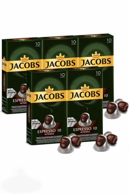 Jacobs Espresso 10 Intenso 10'lu Kapsül Kahve 5 Adet - 1