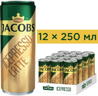 Jacobs ICEPRESSO LATTE SOĞUK KAHVE 250 ML x 12 - 1