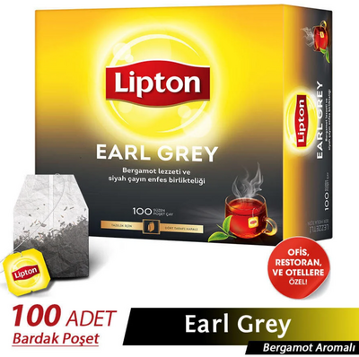 Lipton Earl Grey Bardak Poşet Çay 100`lü - 1